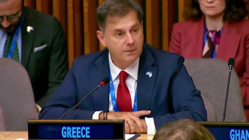 Παρέμβαση του Υφυπουργού Εξωτερικών Χάρη Θεοχάρη στην 1η Διετή Σύνοδο του ΟΗΕ για μια Βιώσιμη, Συνεκτική και Ανθεκτική Παγκόσμια Οικονομία (Νέα Υόρκη, 24 Σεπτεμβρίου 2025)